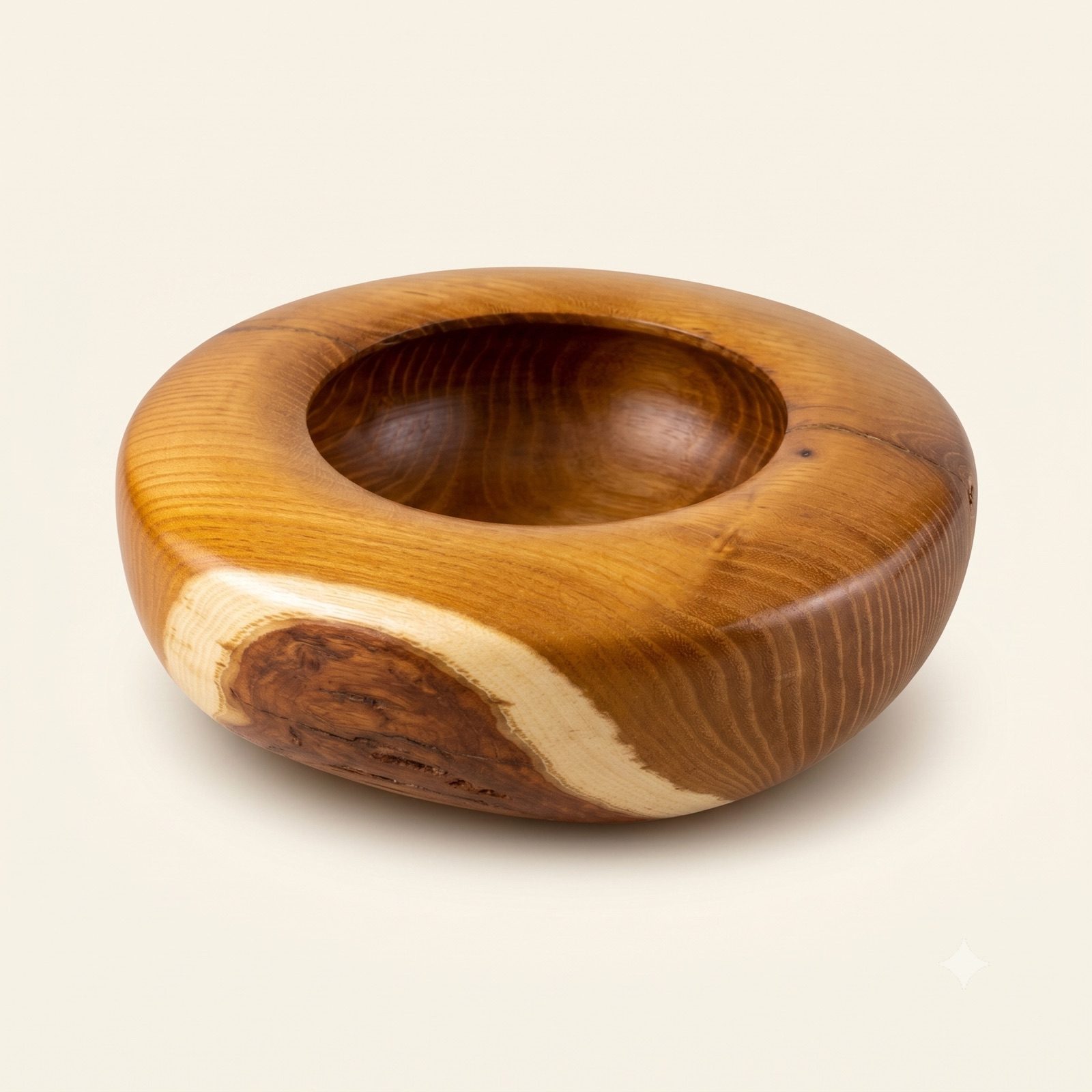 Osage Orange Bowl with Wrapped Rim — Osage orange