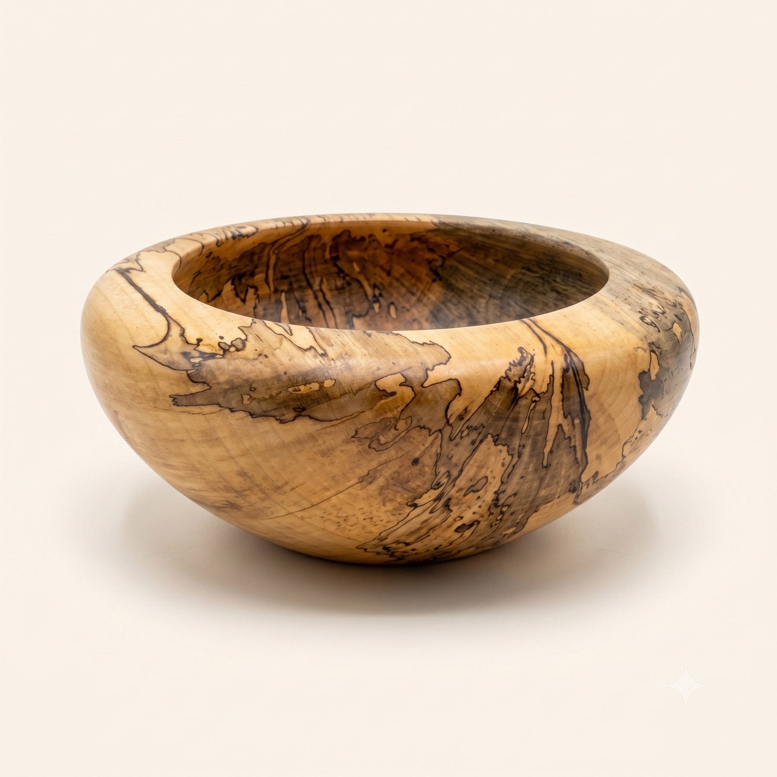 Spalted Sweet Gum Bowl with Wrapped Rim — Spalted sweet gum