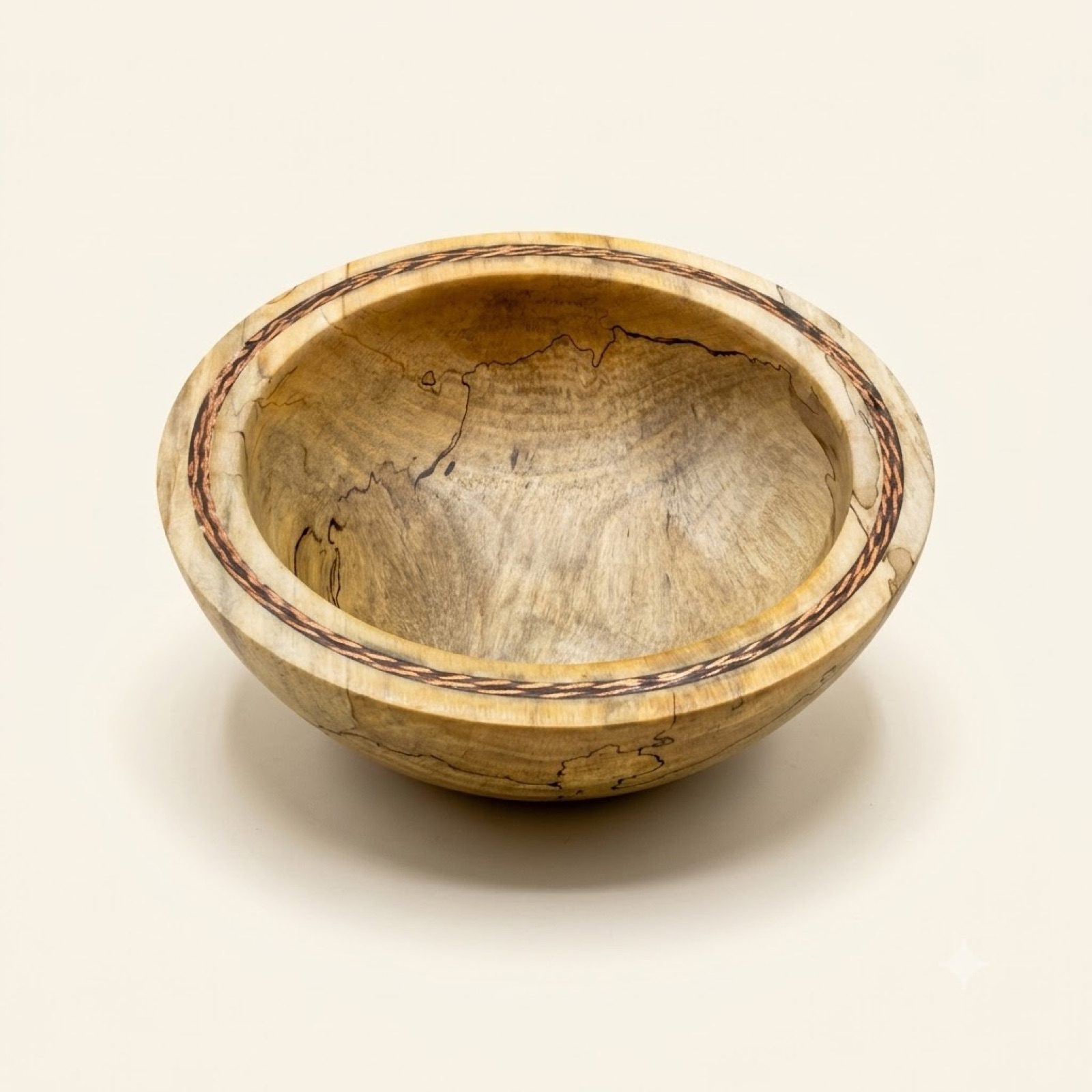 Pecan Bowl with Twisted Copper Inlay — Pecan