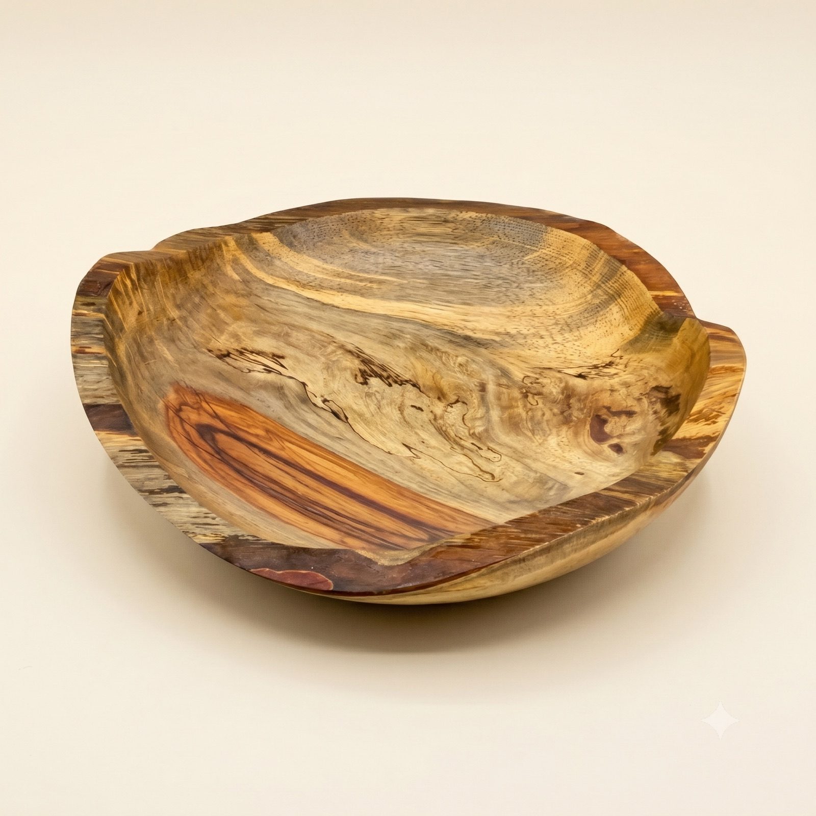 Red Oak Natural-Edge Free-Form Tray — Red oak