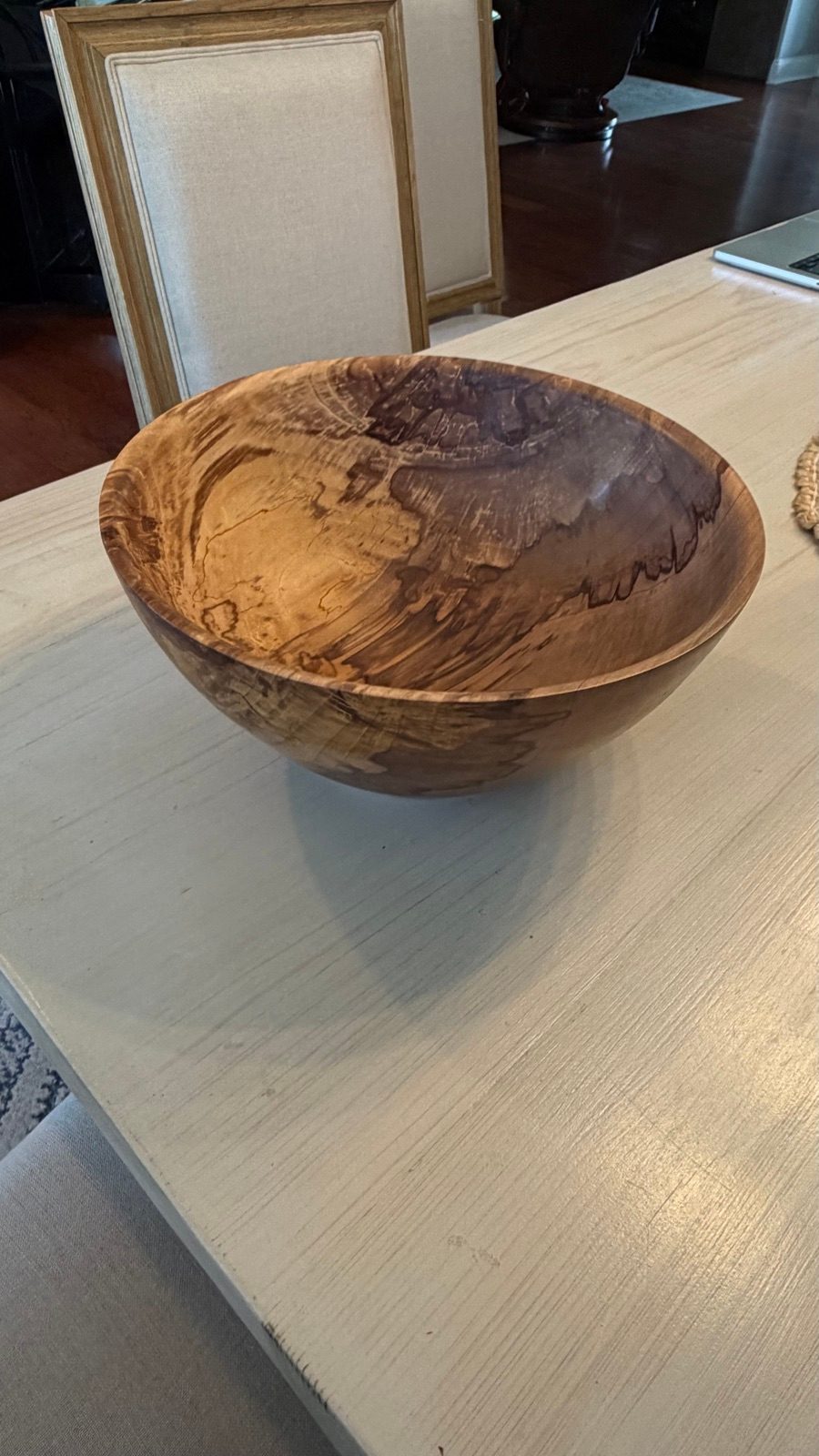 Large Spalted Pear Bowl — Spalted pear