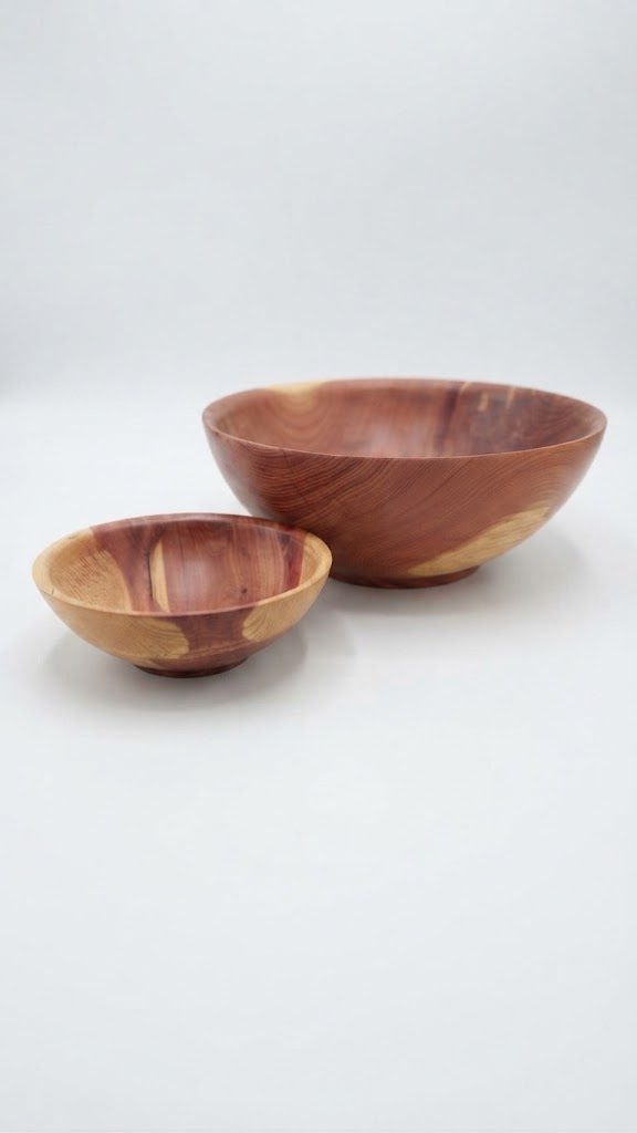 Cedar Bowl with Small Dish — Cedar
